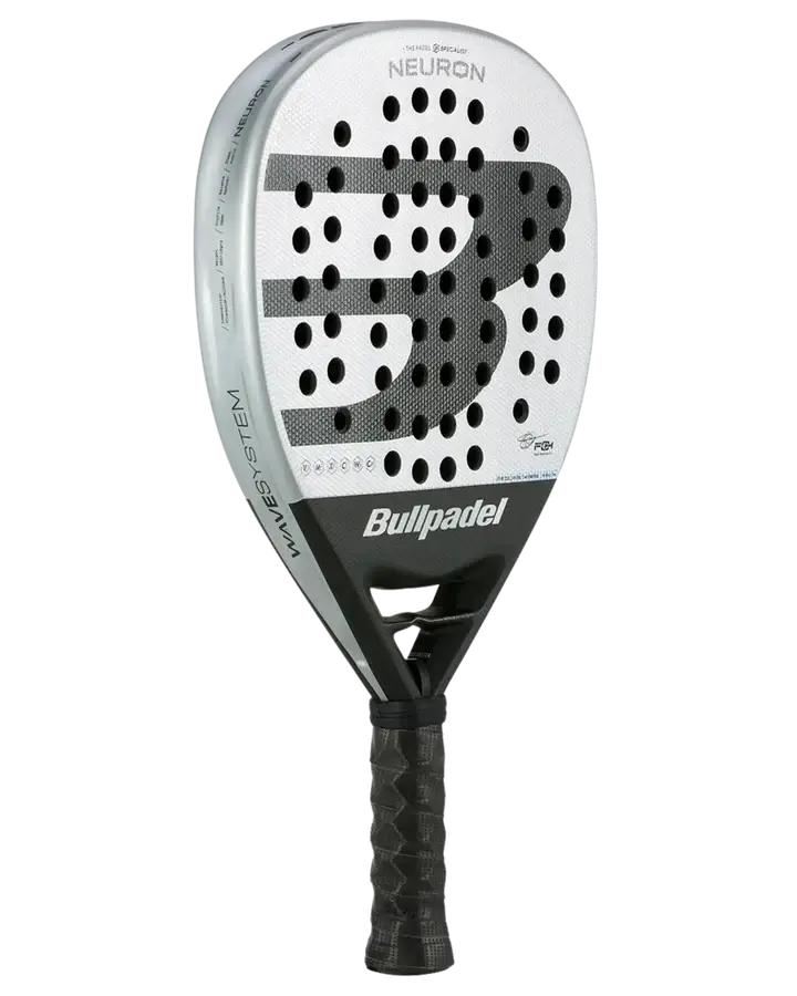A image of Bullpadel Padel Racket Neuron 2025 from the view of the left of the racket.