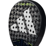 A image of adidas cross it ctrl 3.4 2025 padel racket with a zoomed in view of the right side. 