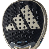 A image of the adidas padel racket metalbone ctrl 3.4 2025 with a right angle view of the racket. 