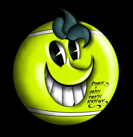 A graphic designed for Padel Smash Academy by Atomika a Miami artist.