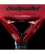 A image of bullpadel padel racket xplo comfort 2025 with a view of the heart of the racket. 